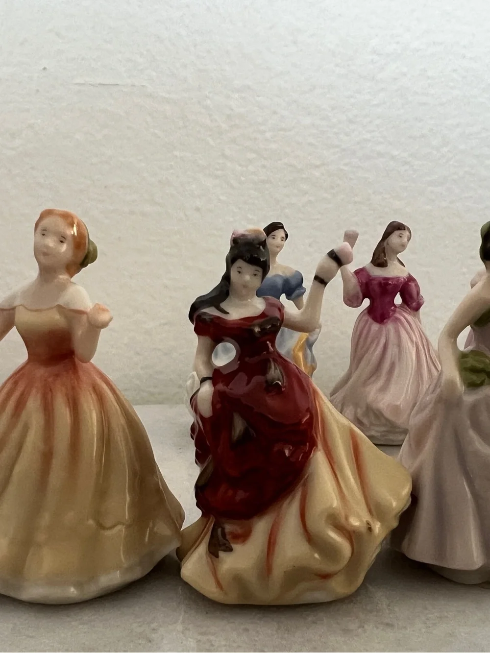 Royal Doulton 2002 Set Of 10 TINY PRETTY LADIES  Mini 2.5” Porcelain Figurines